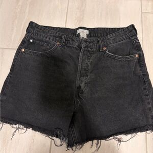 H&M Black Denim Shorts Size 10